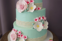 (325) Lace Bridal Shower Cake
