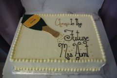 (328) Champagne Toast Bridal Shower Cake