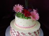 (306) Pink Scroll Bridal Shower Cake