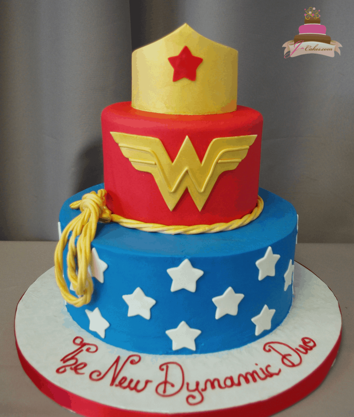(528) Wonder Woman Tiered Cake