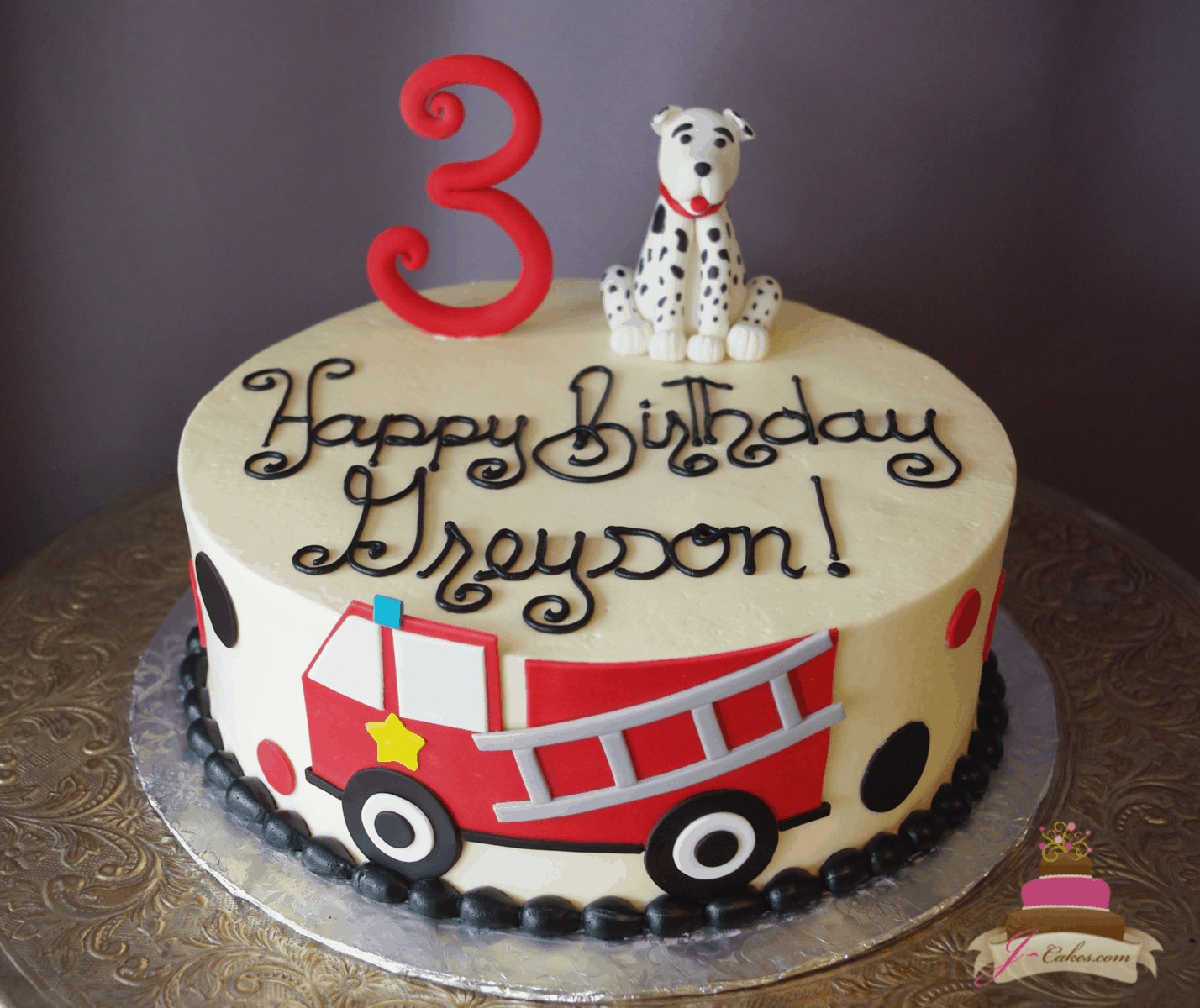 (547) Firefighter Theme Cake