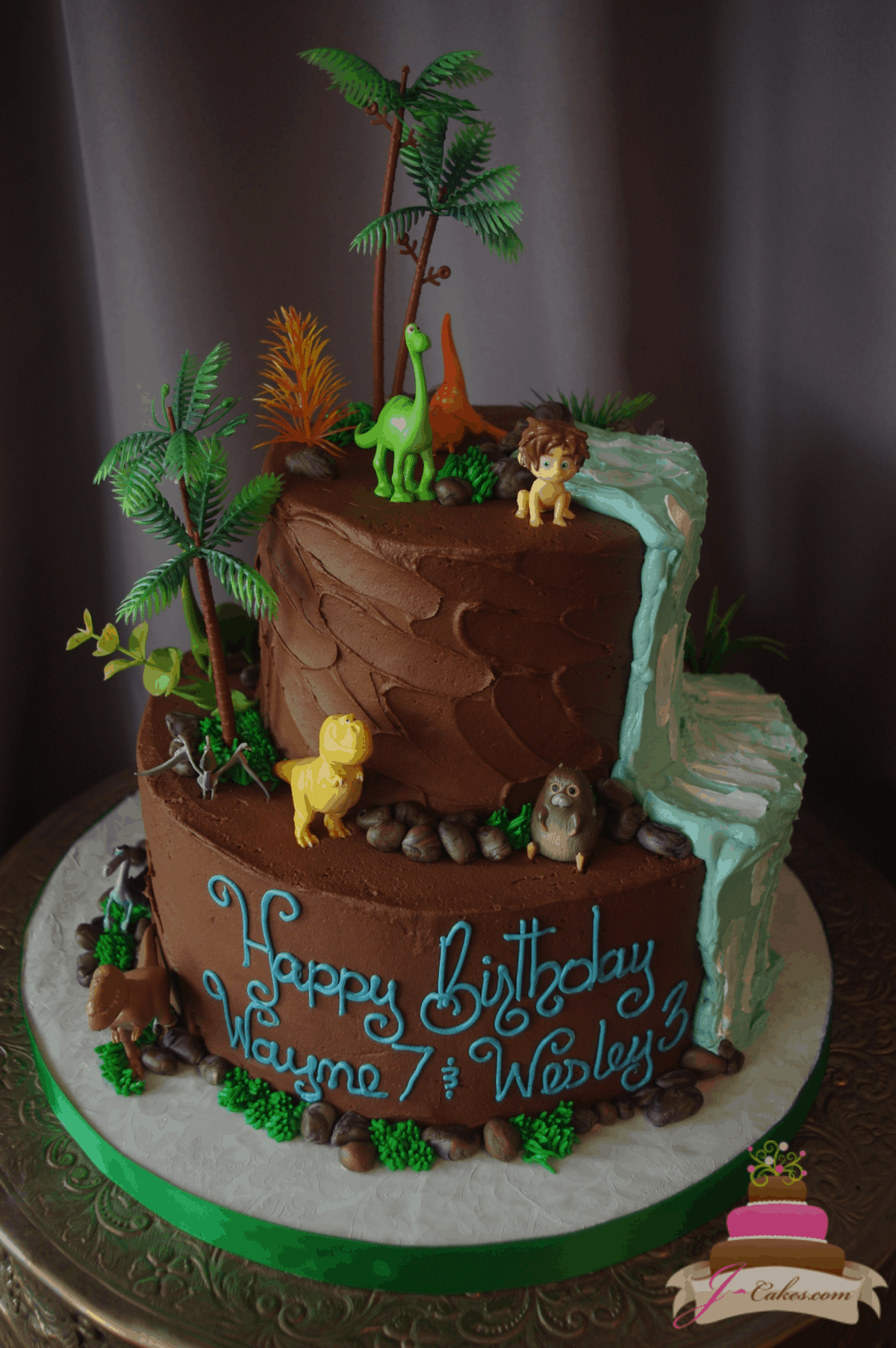 (557) The Good Dinosaur Tiered Cake