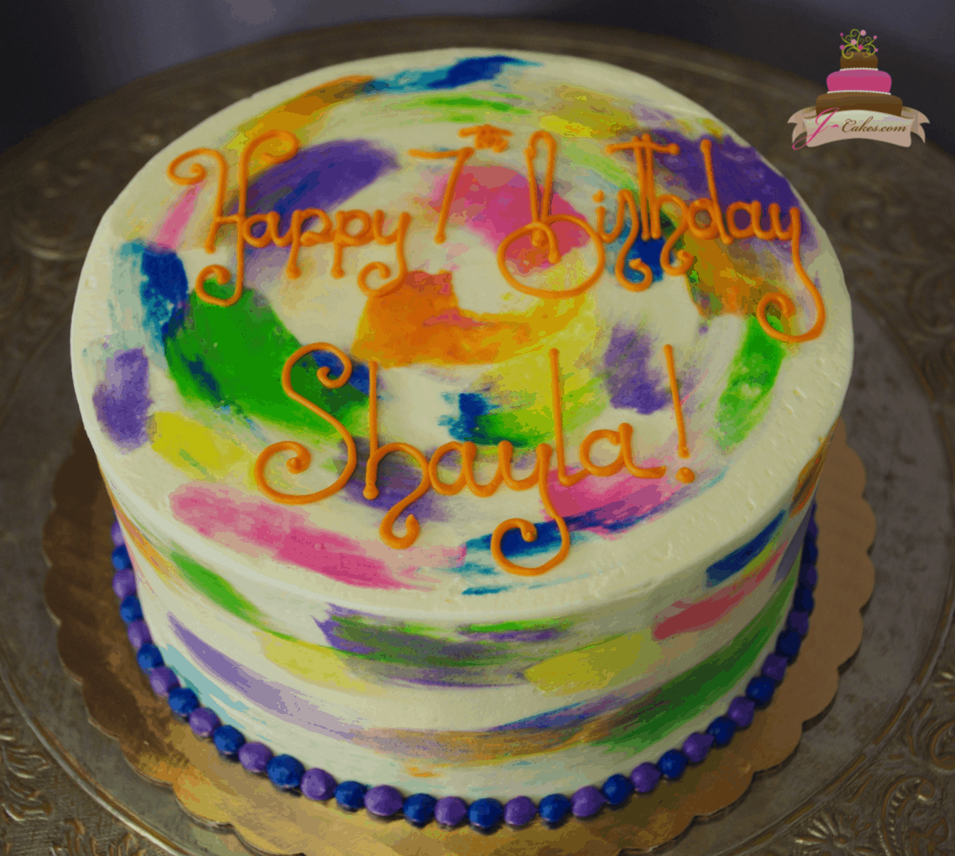 (572) Watercolor Paint Cake