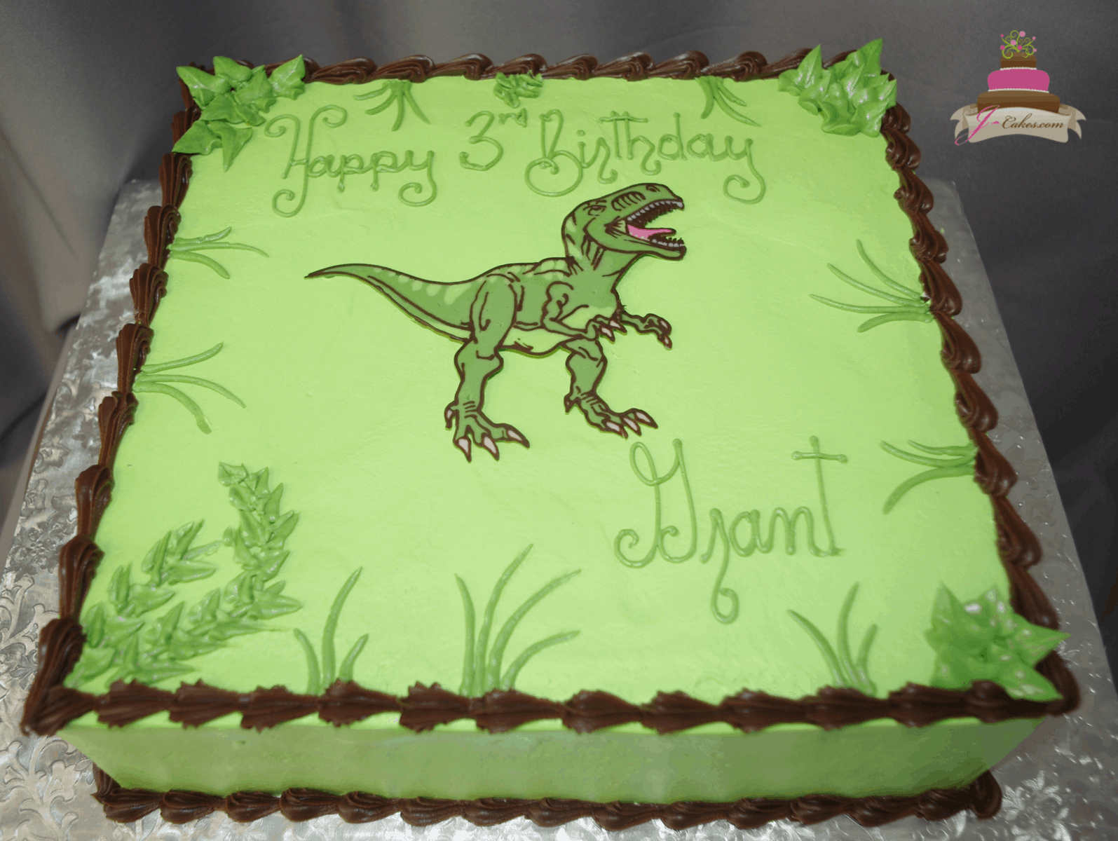 (576) Flat Dinosaur Sheet Cake