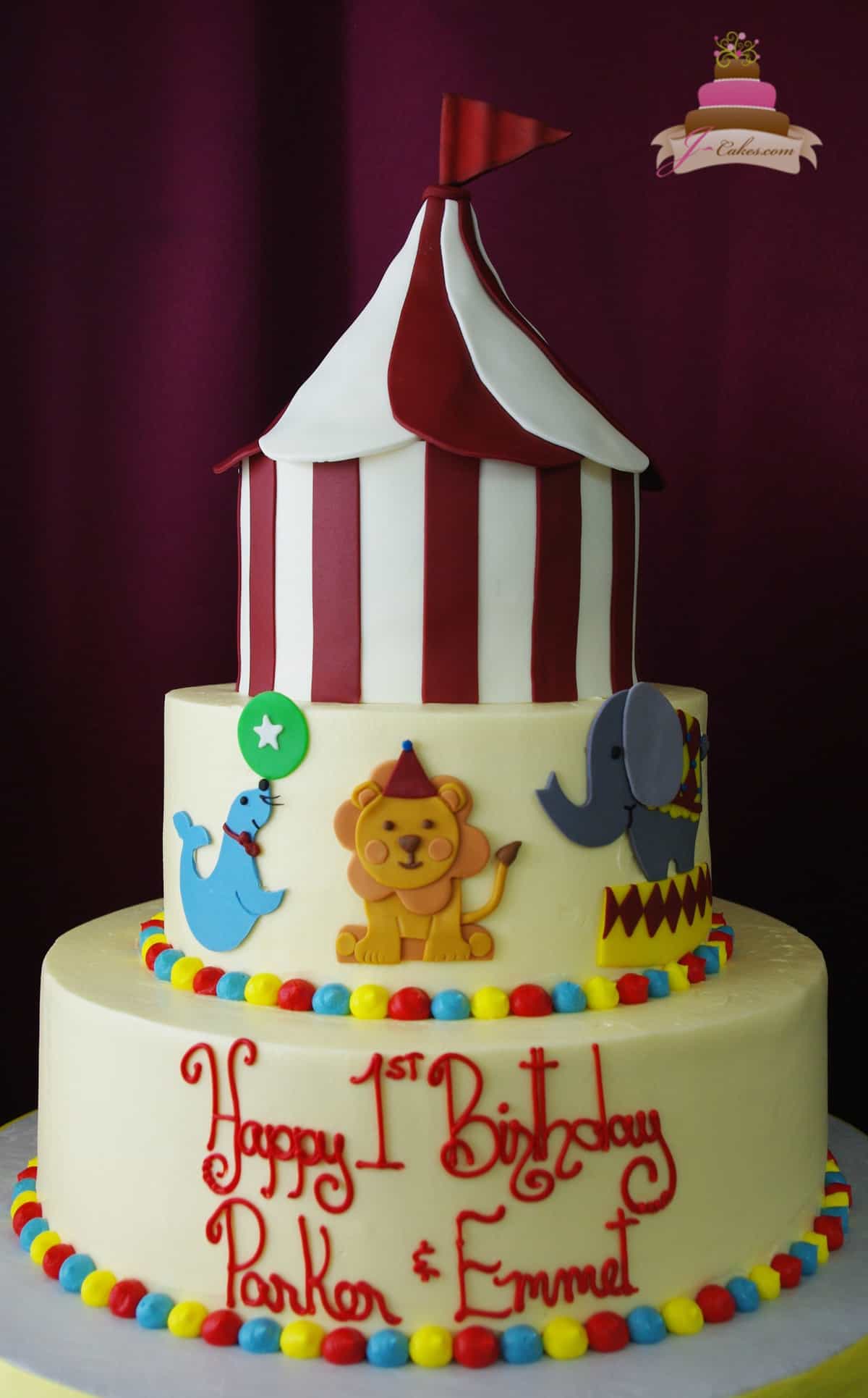 (476) Circus Theme Cake