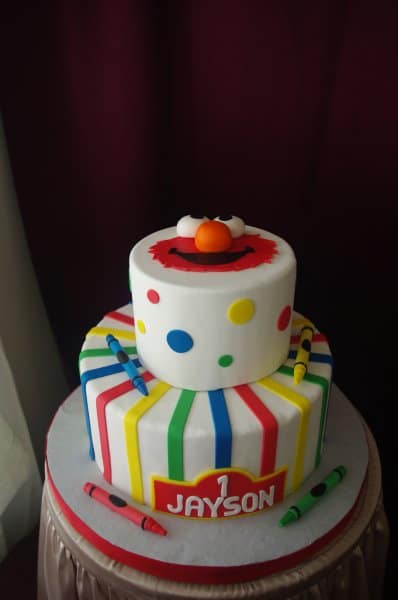 (472) Multi Colored Elmo Sesame Street Cake
