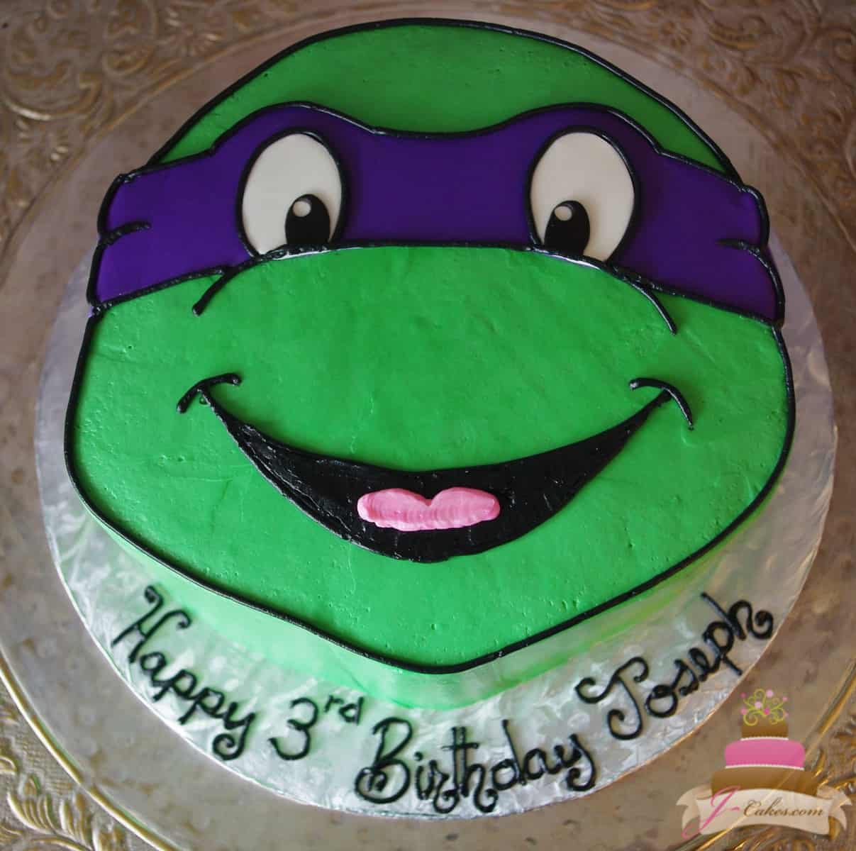(496) Ninja Turtle Shaped Cake