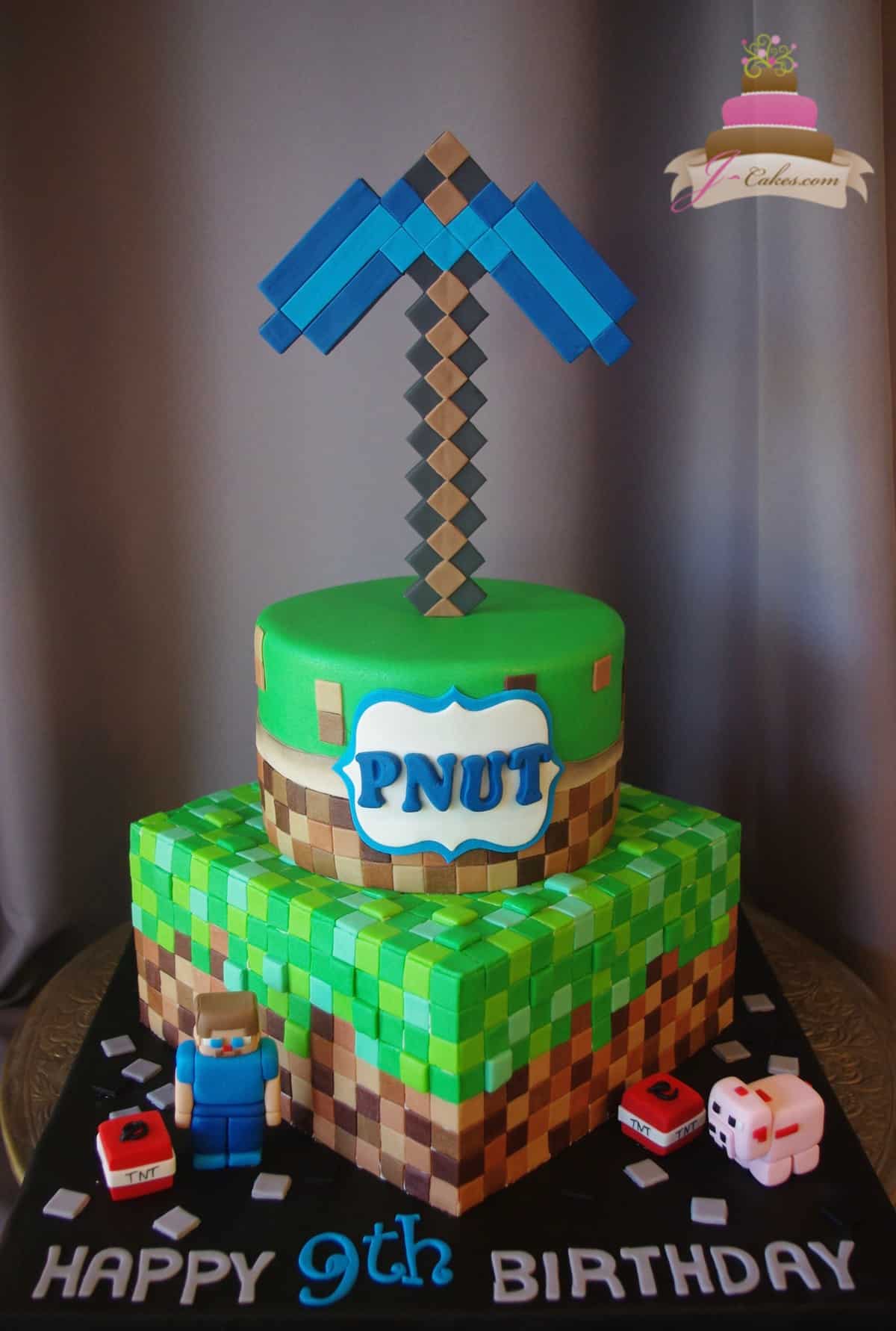 (508) Tiered Minecraft Theme Cake