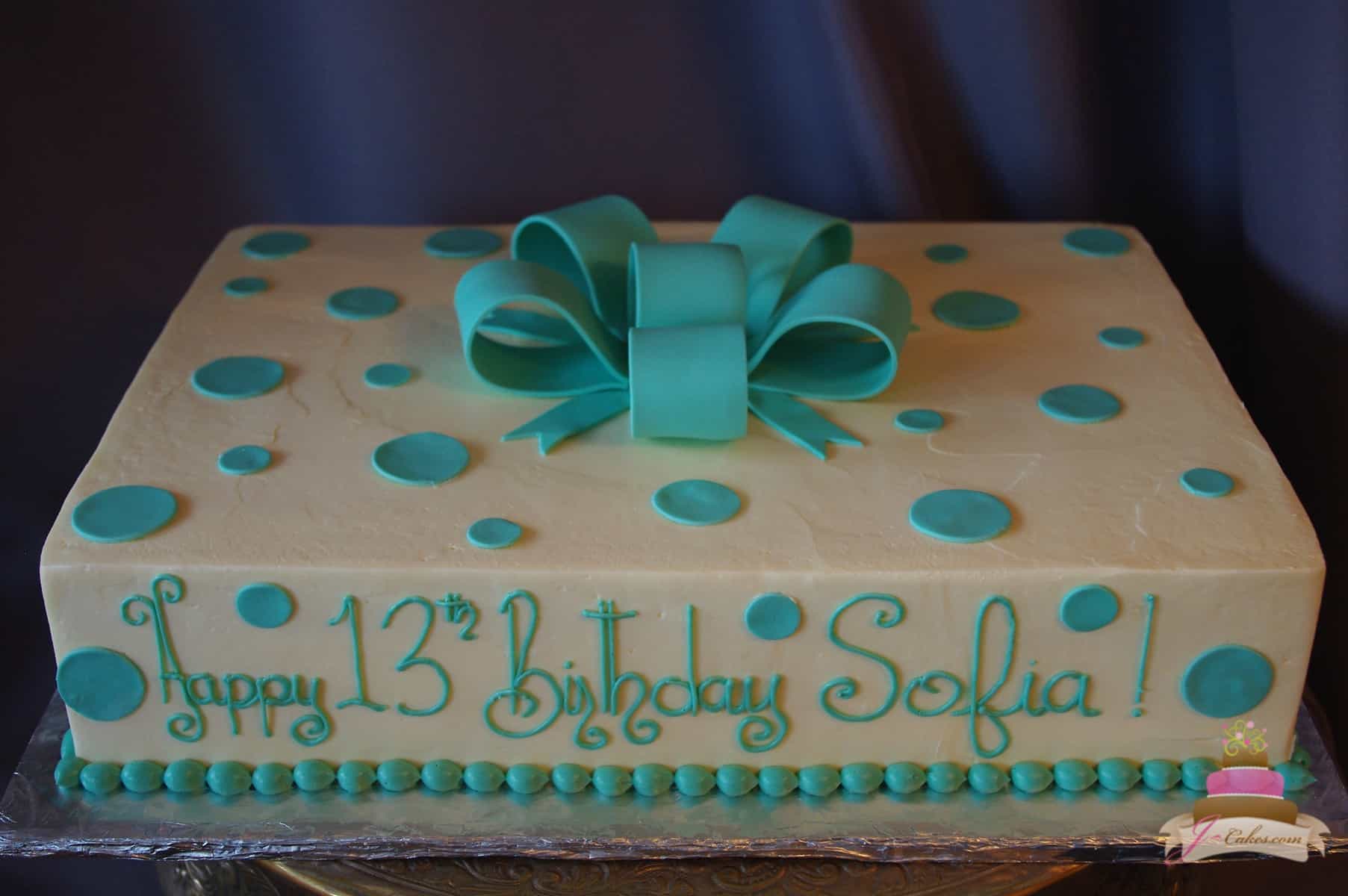 (514) Polka Dot Present Cake