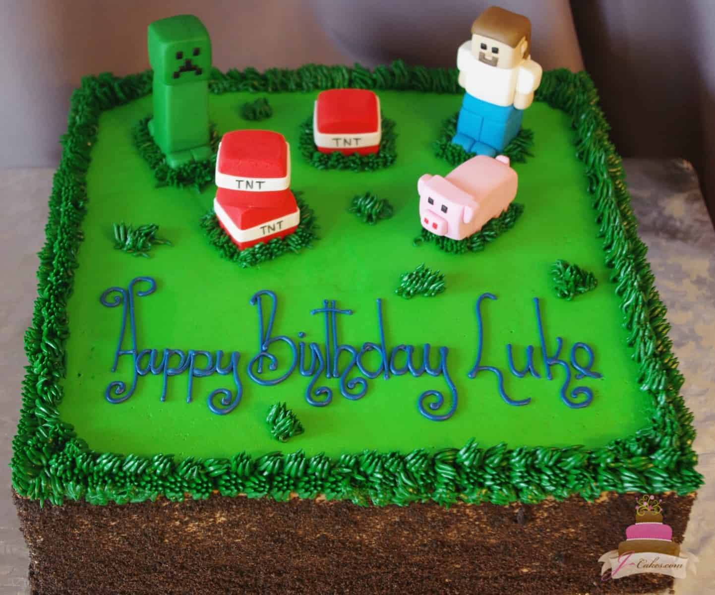 (517) Minecraft Theme Sheet Cake