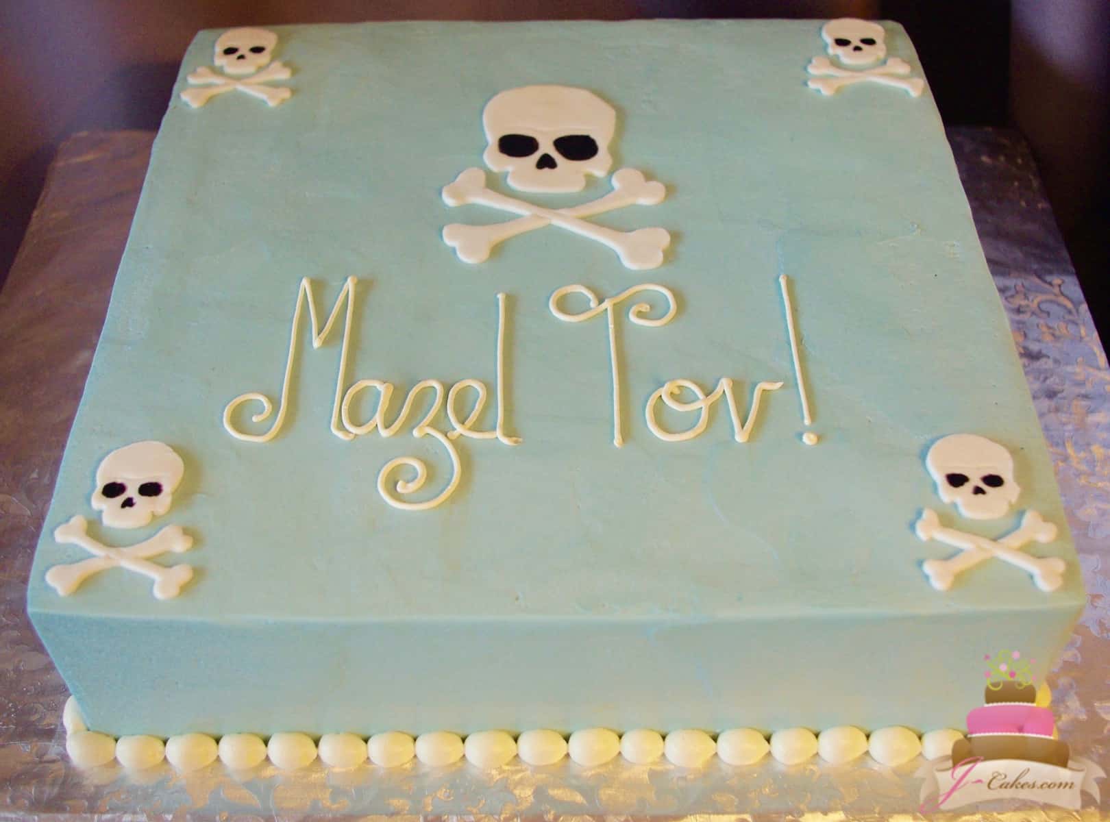 (520) Skull theme Bat Mitzvah Cake