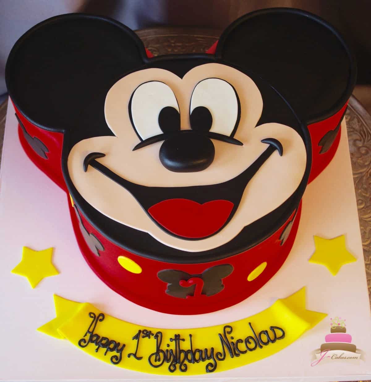(526) Mickey Face Shaped Cake