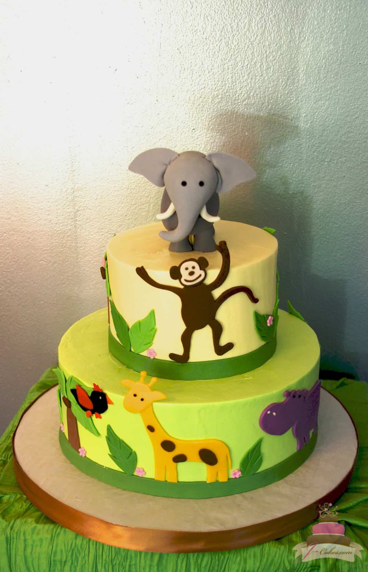 (484) Zoo Animal Theme Cake