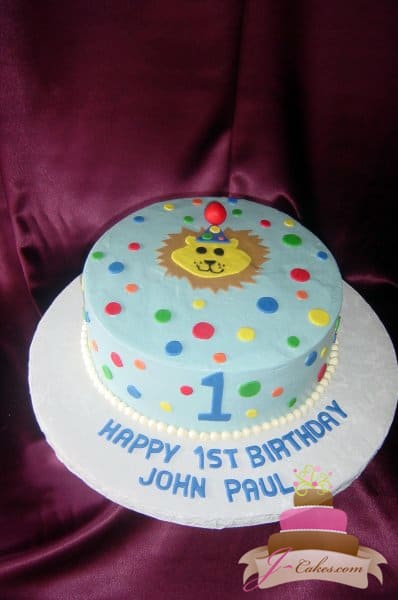 (402) Baby Lion 1st Birthday Cake