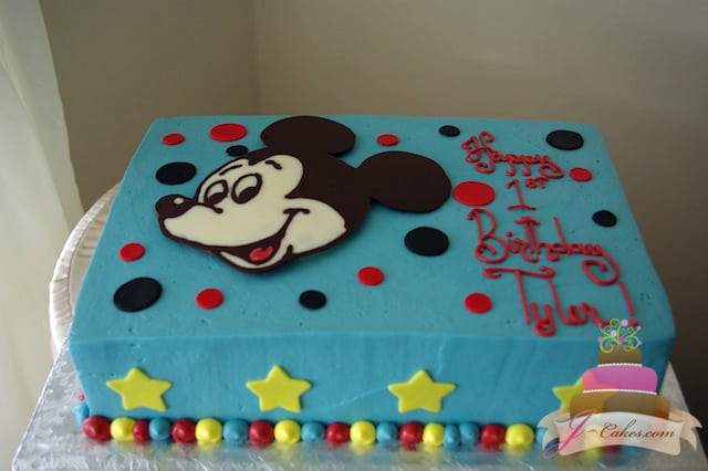 (422) Mickey Mouse Birthday Sheet Cake