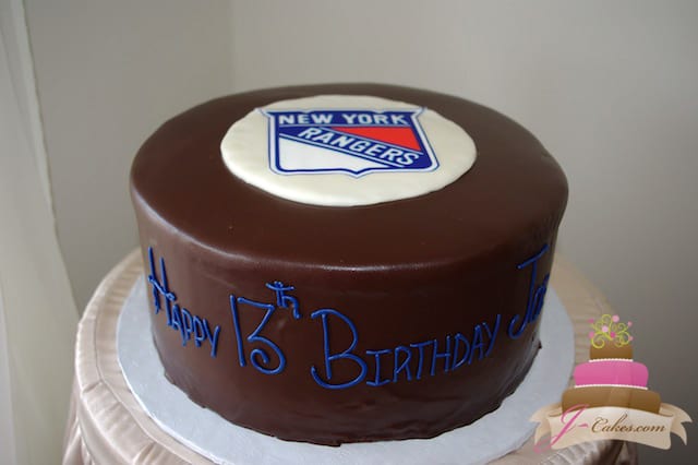 (430) Hockey Puck Birthday Cake