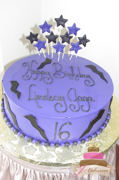 (437) Lightning Bolt Birthday Cake