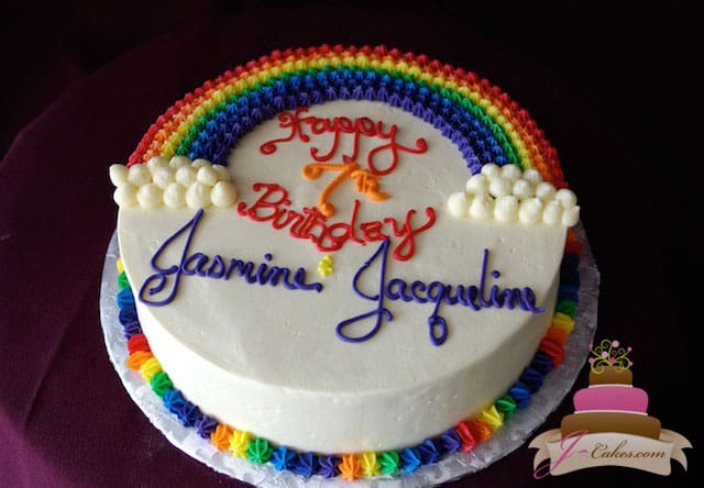 (445) Rainbow Birthday Cake