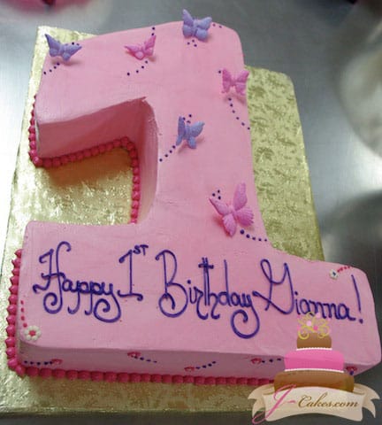 (450) Number Shaped Birthday Cake