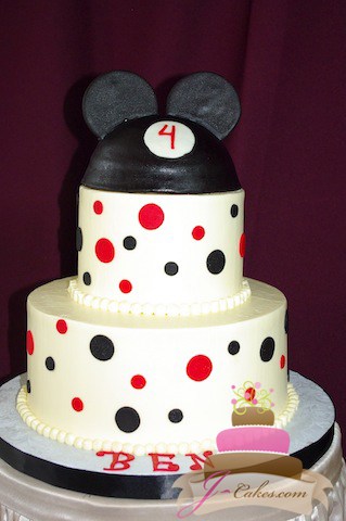 (461) Mickey Mouse Polka Dot Birthday Cake