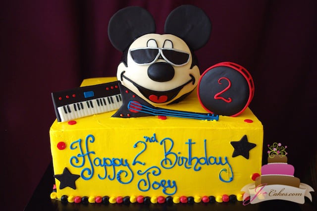 (462) Mickey Mouse Rock Star Birthday Cake