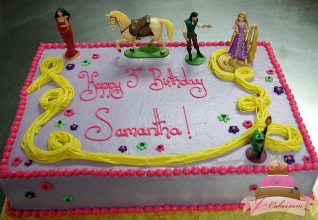 (463) Rapunzel Birthday Sheet Cake