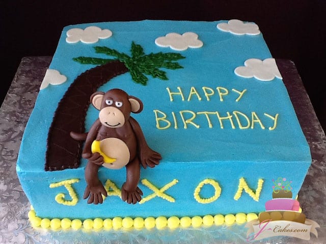 (469) Monkey Birthday Cake