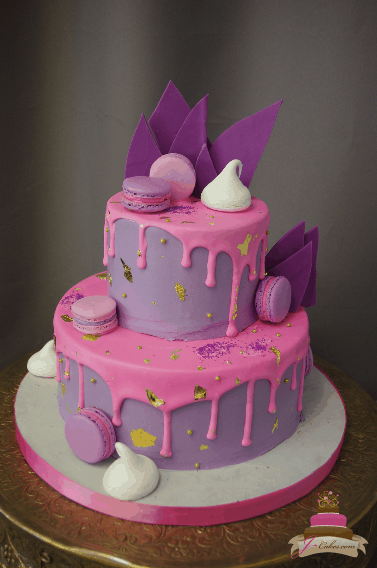 (570) Pink and Purple Drip Cake