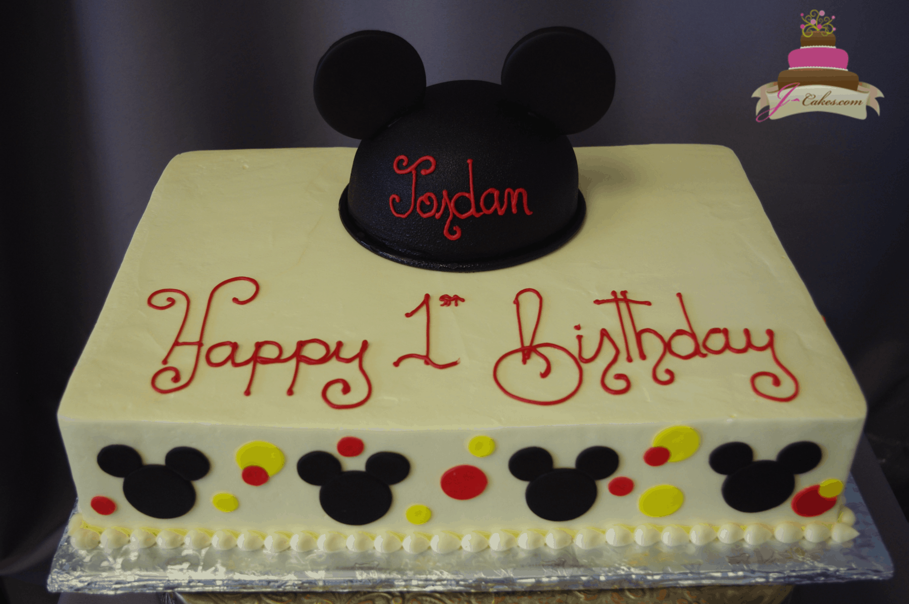 (571) Mickey Hat Sheet Cake