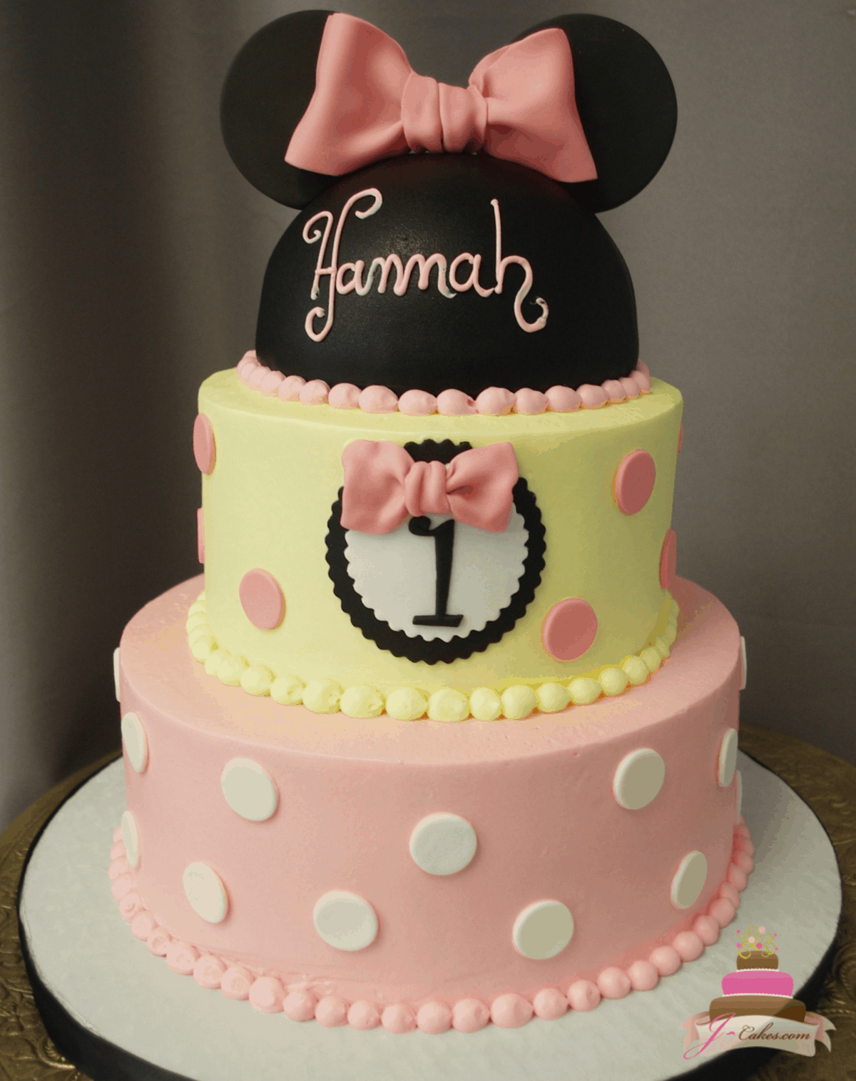 (577) Light Pink Minnie Mouse Cake
