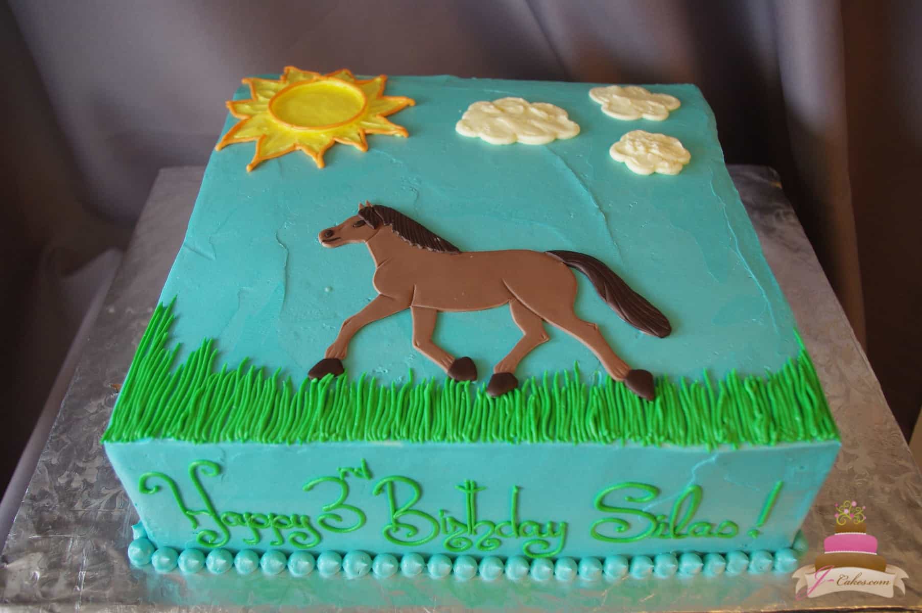 (494) Horse Theme Cake