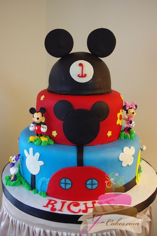 (428) Mickey Mouse Clubhouse 1st Birthday Cake