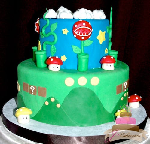 (448) Super Mario Bros. Theme Birthday Cake