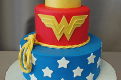 (528) Wonder Woman Tiered Cake