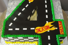 (536) Number Shaped Racetrack Cake