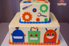 (539) Robot Tiered Cake