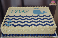 (559) Nautical Whale Sheet Cake