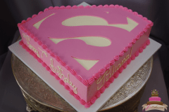 (562) Supergirl Logo Shaped Cake