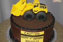 (566) Simple Construction Cake