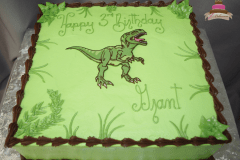 (576) Flat Dinosaur Sheet Cake