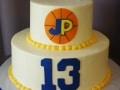 (510) Simple Basketball Theme Tiered Cake