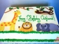 (485) Zoo Animal Theme Sheet Cake