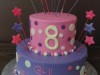 (410) Pink and Purple Birthday Cake
