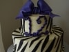 (427) Zebra Print Birthday Cake