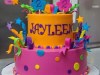 (447) Crazy Color Birthday Cake