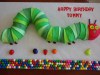 (459) Very Hungry Caterpillar Shaped Birthday Cake