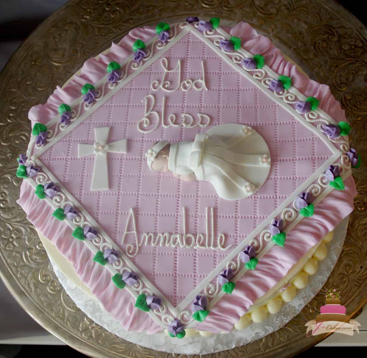 (2018) Baby on a Blanket Christening Cake