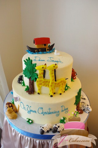 (2012) Noah's Ark Christening Cake