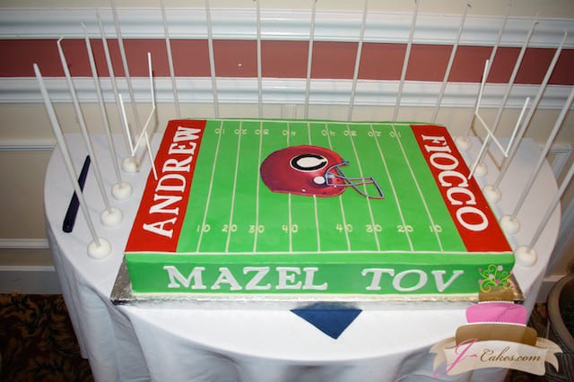 (2008) Football Theme Bar Mitzvah Cake