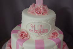 (2020) Pink and White Fondant Cake